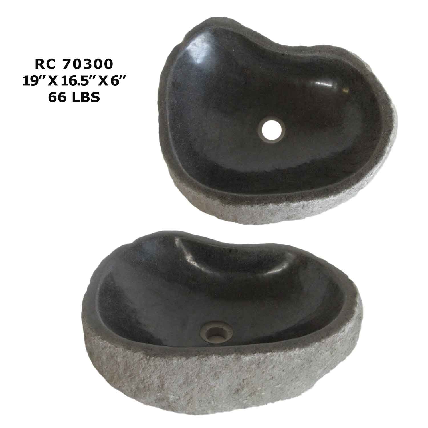 RC70300-Natural River Stone Sink Bowl for Bathroom