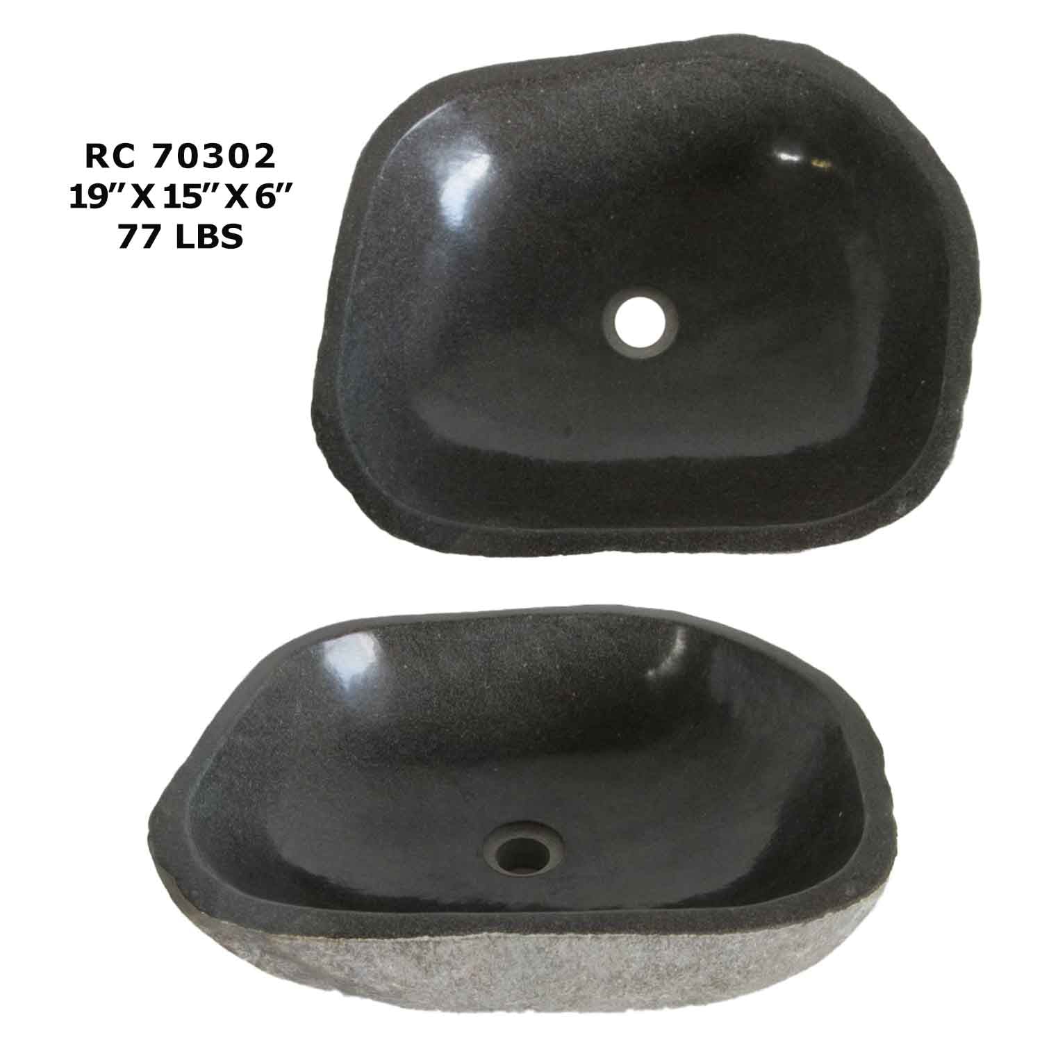 RC70302-River Stone Vessel Sink for Bathroom & kitchen