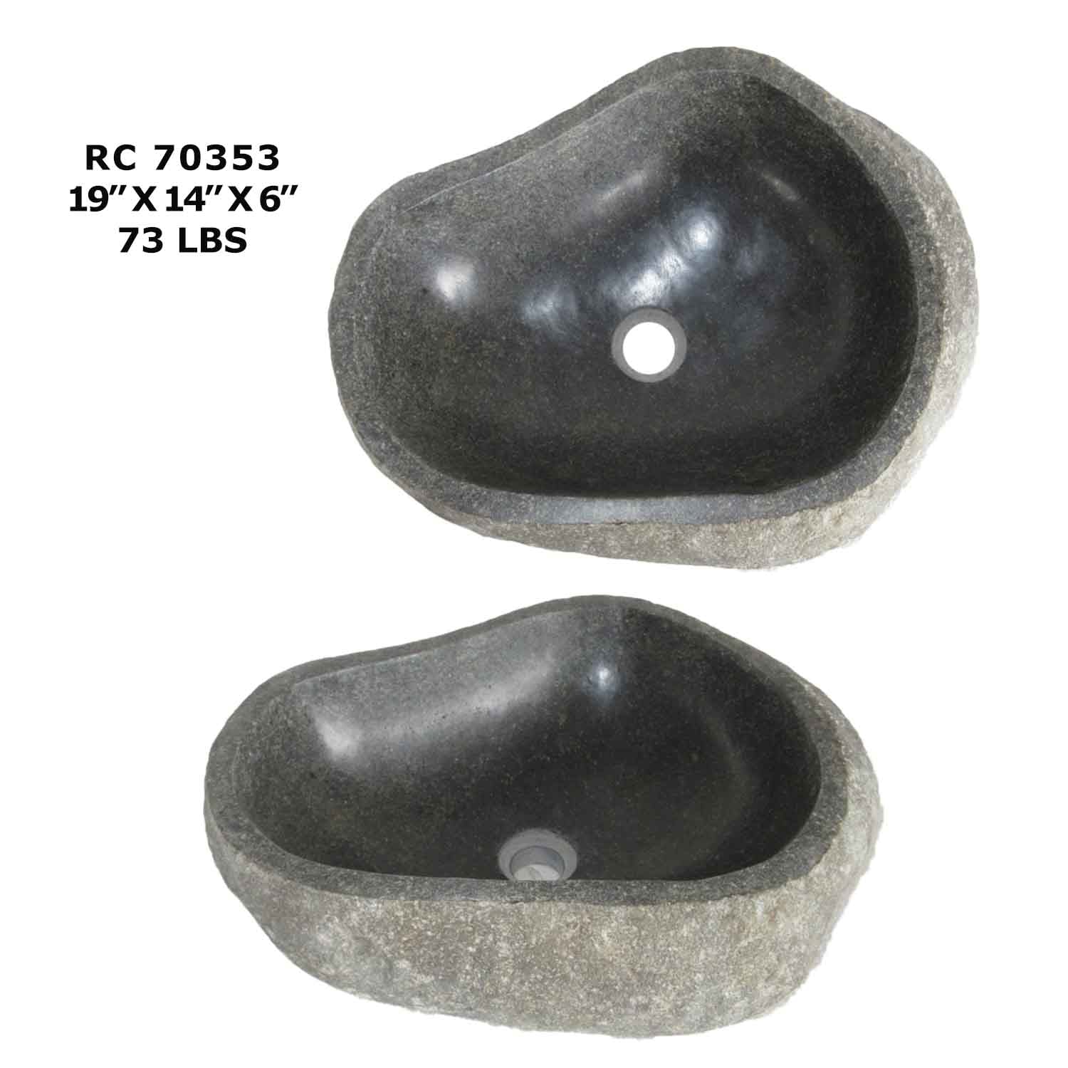 RC70353-Natural River Stone Basin Sink for Bathroom
