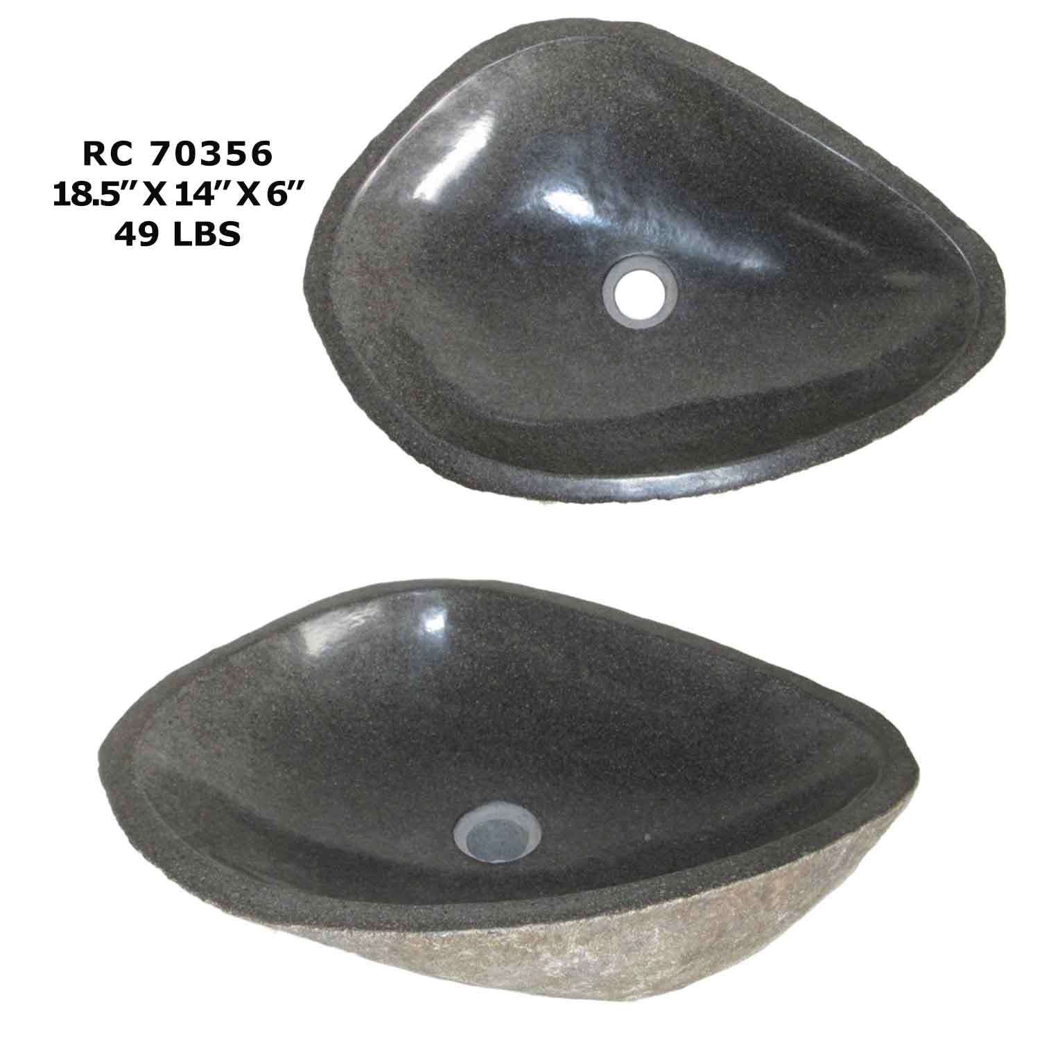 RC70356-River Stone Vessel Sink for Bathroom & kitchen