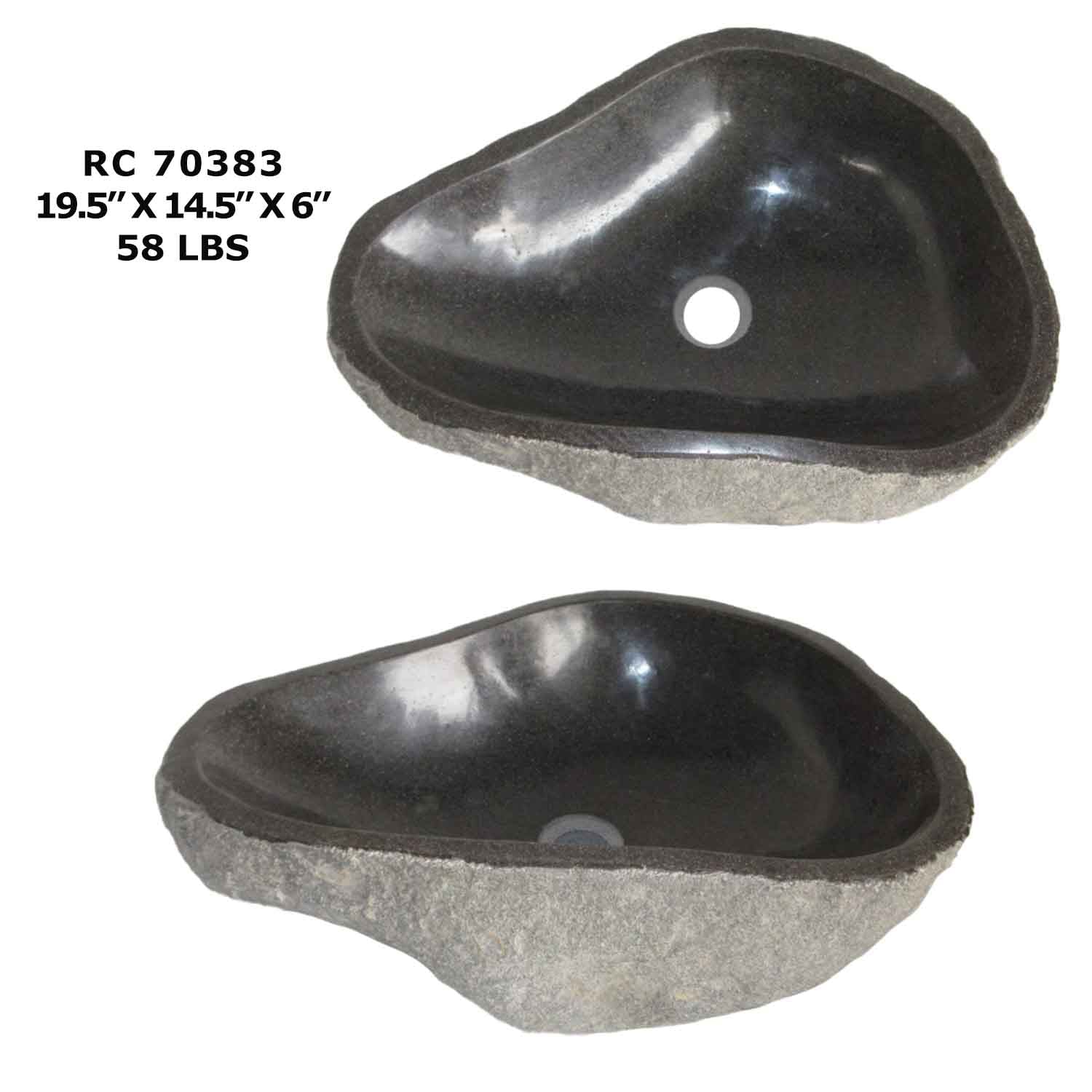 RC70383-Natural River Stone Wash Basin for Bathroom