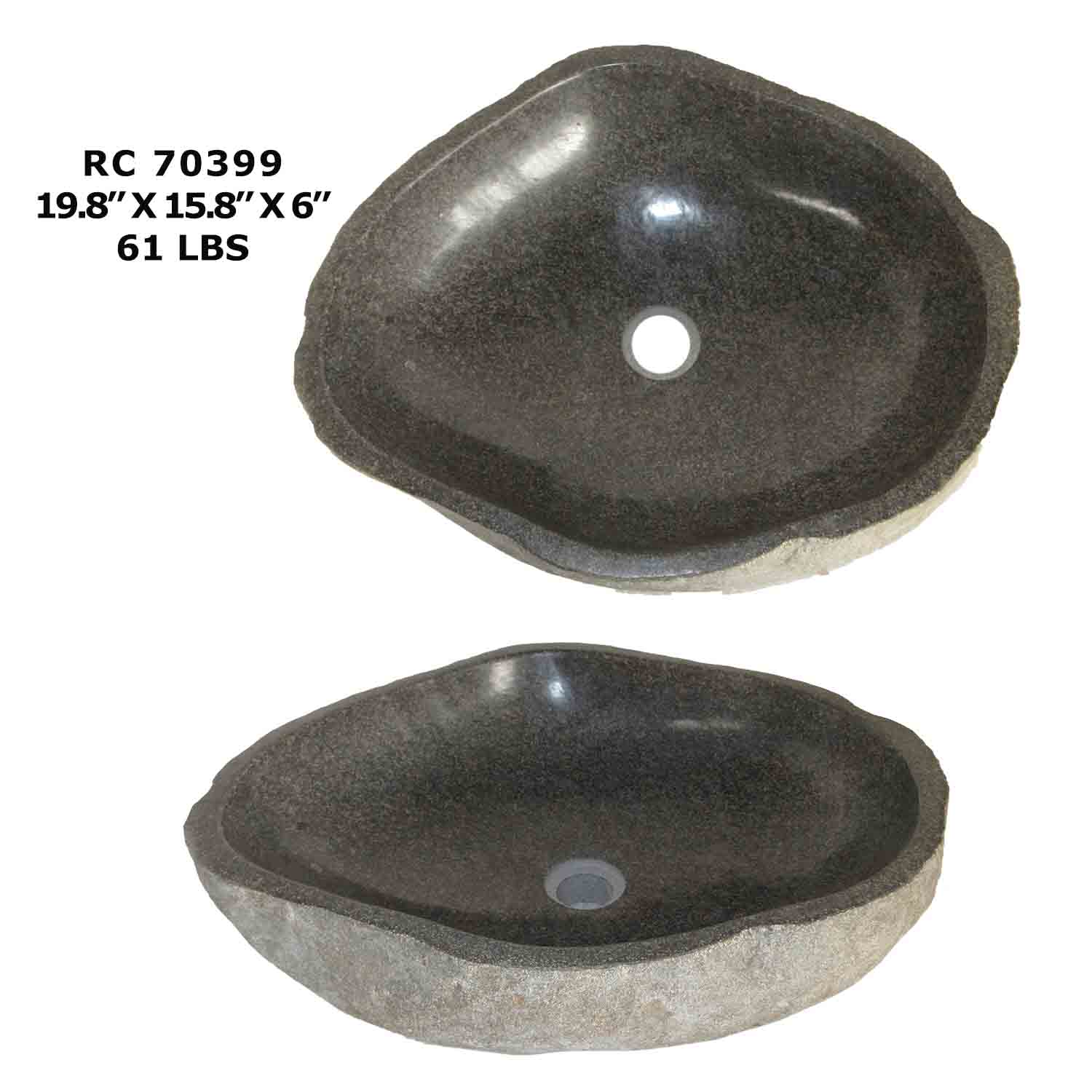 RC70399-Natural River Stone Sink Bowl for Bathroom