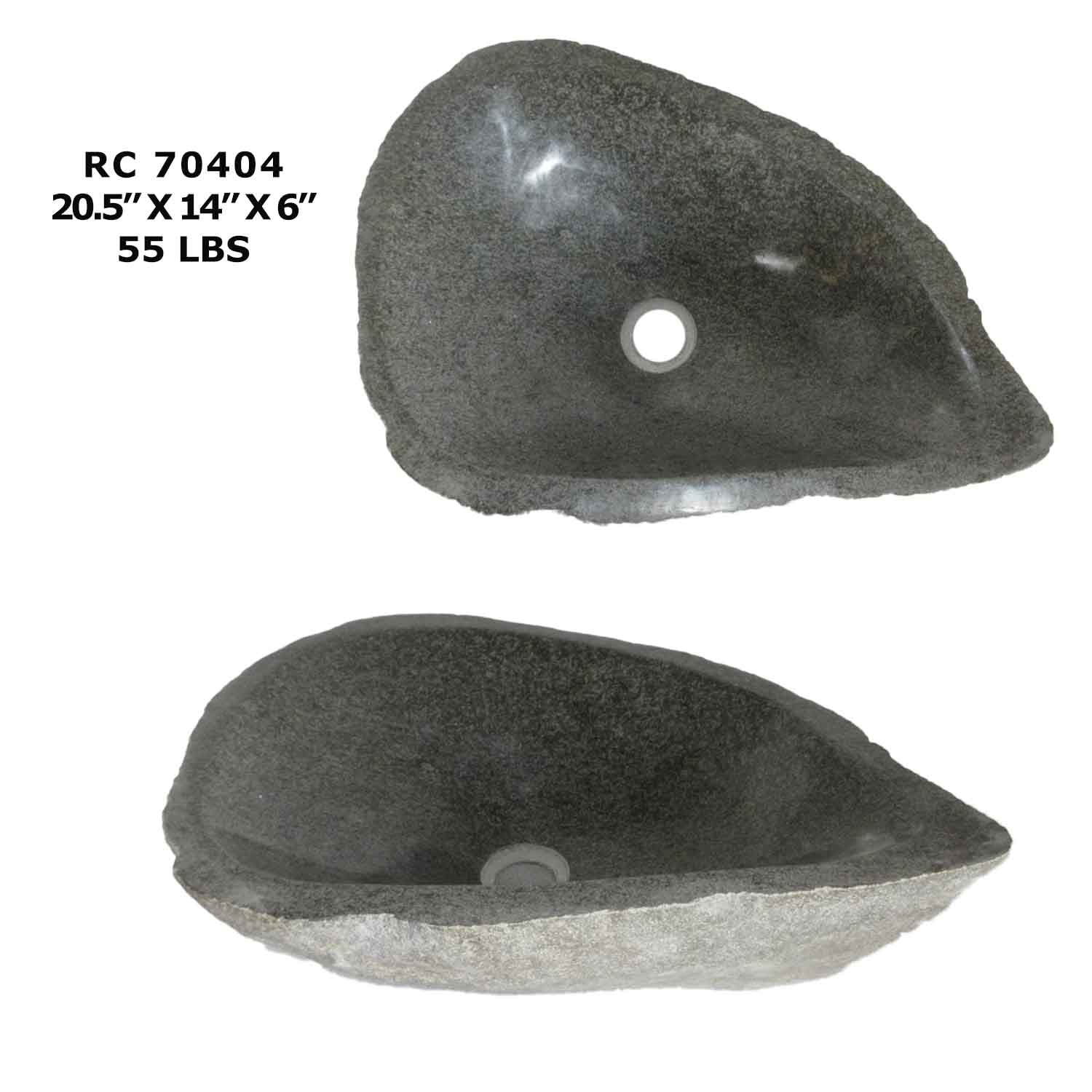 RC70404-Natural River Stone Sink Bowl for Bathroom