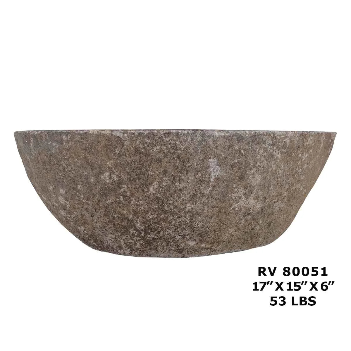 RV80051-River Stone Vessel Sink for Bathroom - Wash Basin