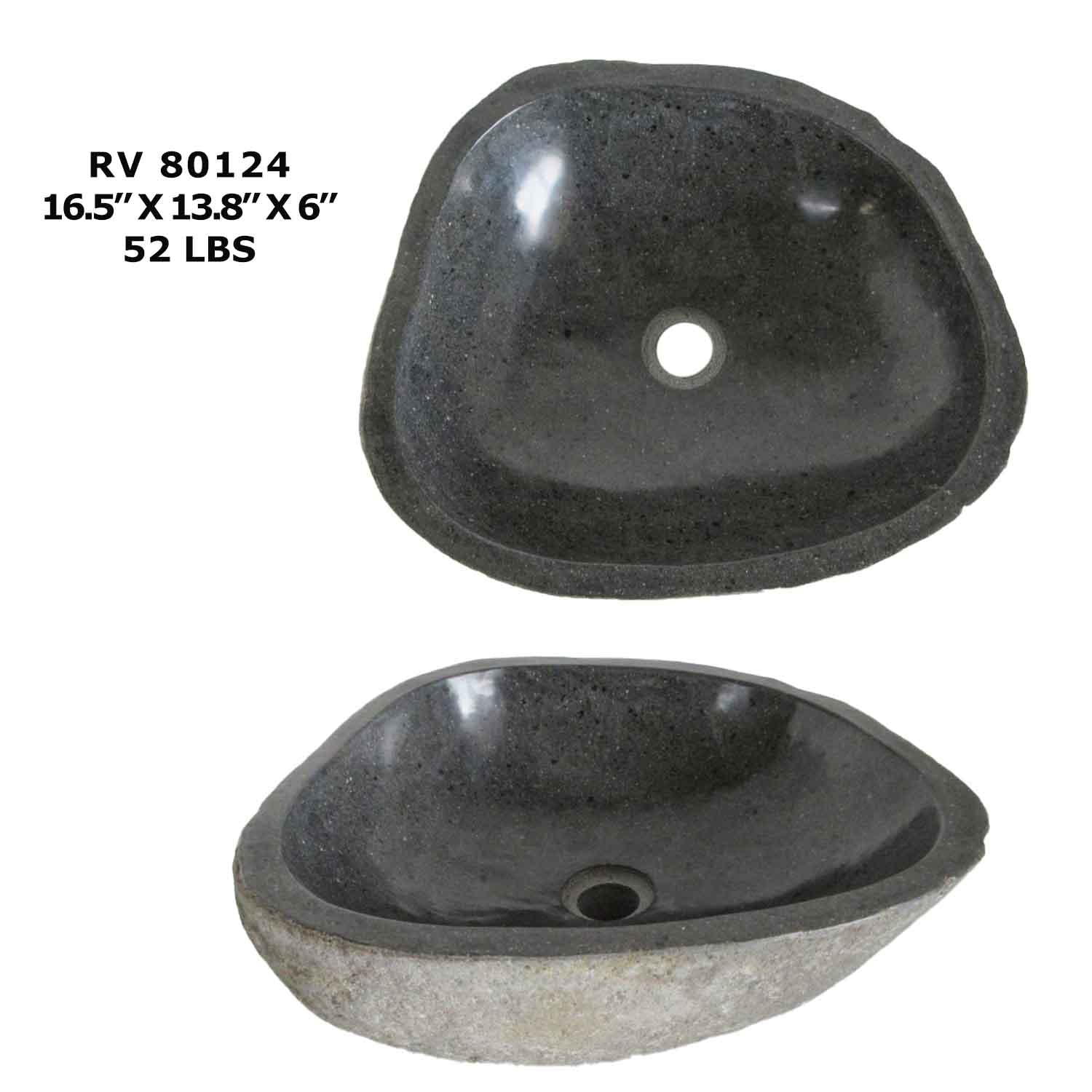 RV80124-Natural Stone Kitchen Sink Basin, Oval Bathroom Sink