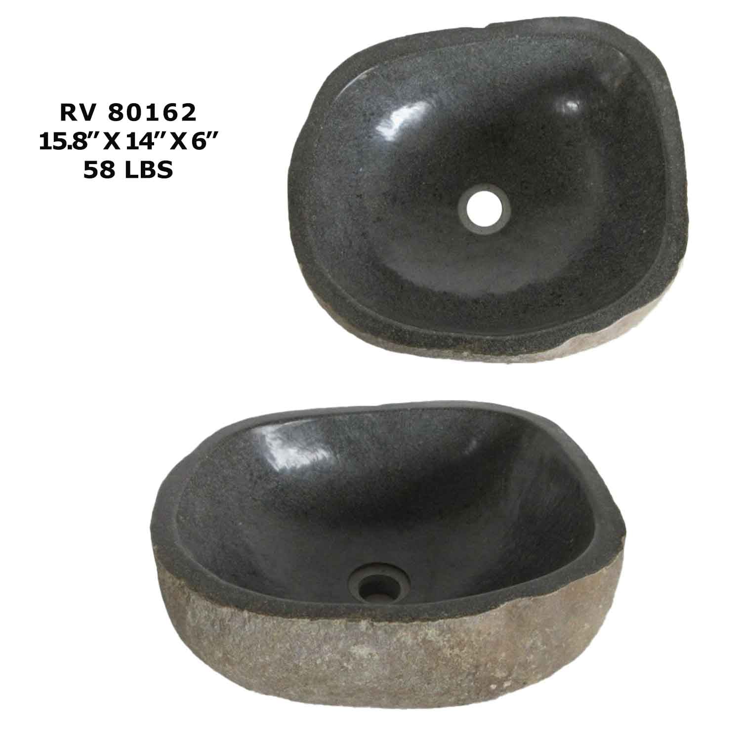 RV80162-Modern Vessel Sink - River Stone Wash Basin Sink