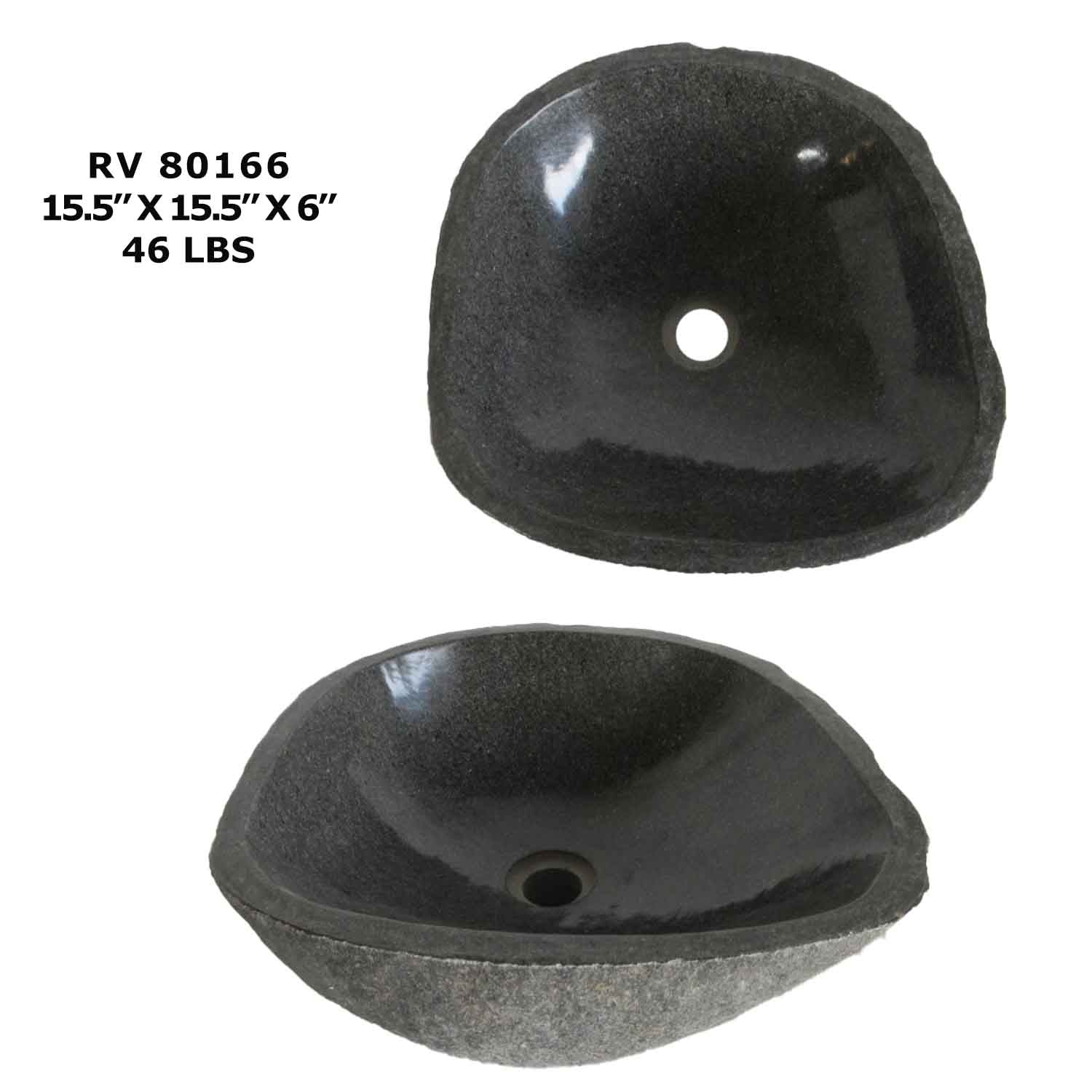 RV80166-Modern Vessel Sink - River Stone Wash Basin Sink