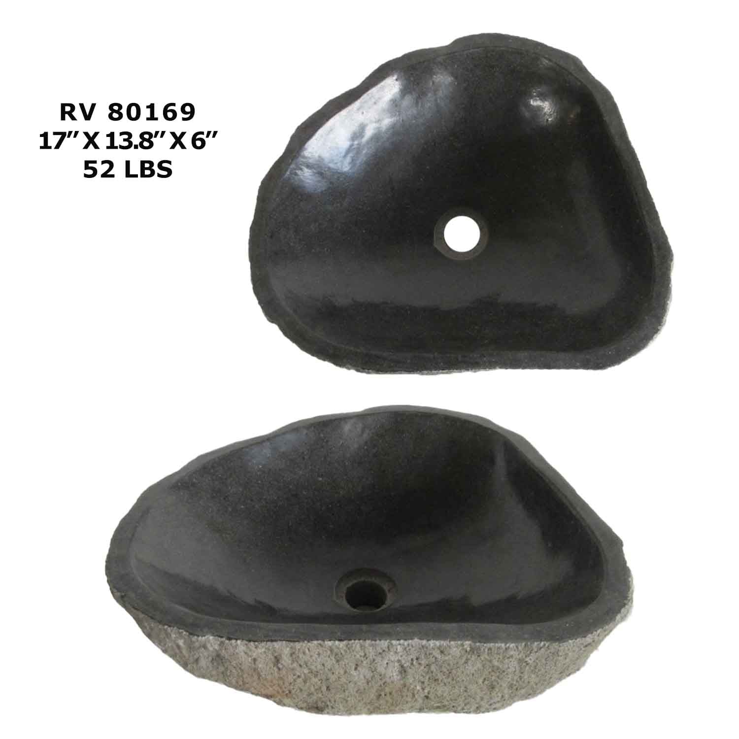 RV80169-Modern Vessel Sink - River Stone Wash Basin Sink