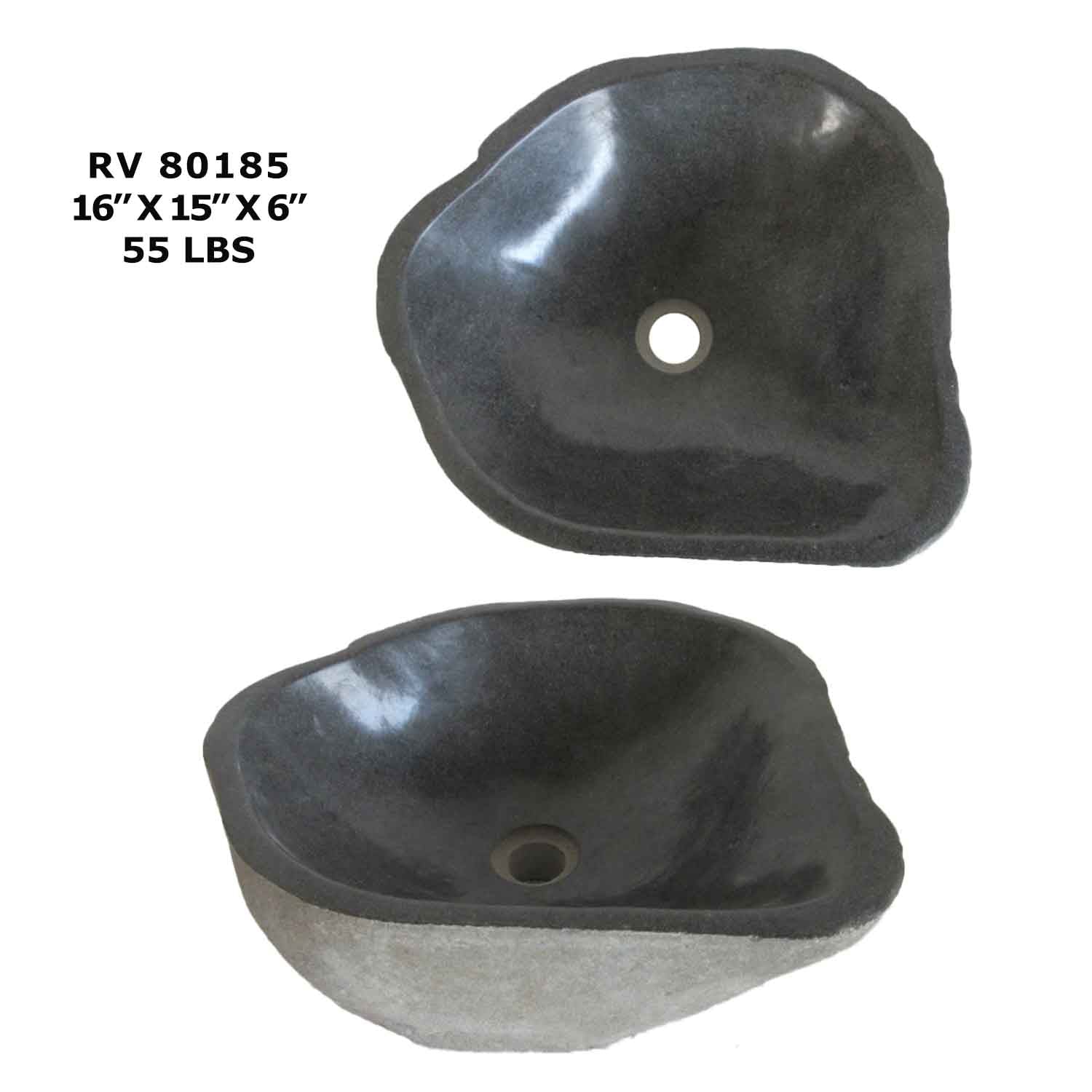 RV80185-Modern Vessel Sink - River Stone Wash Basin Sink
