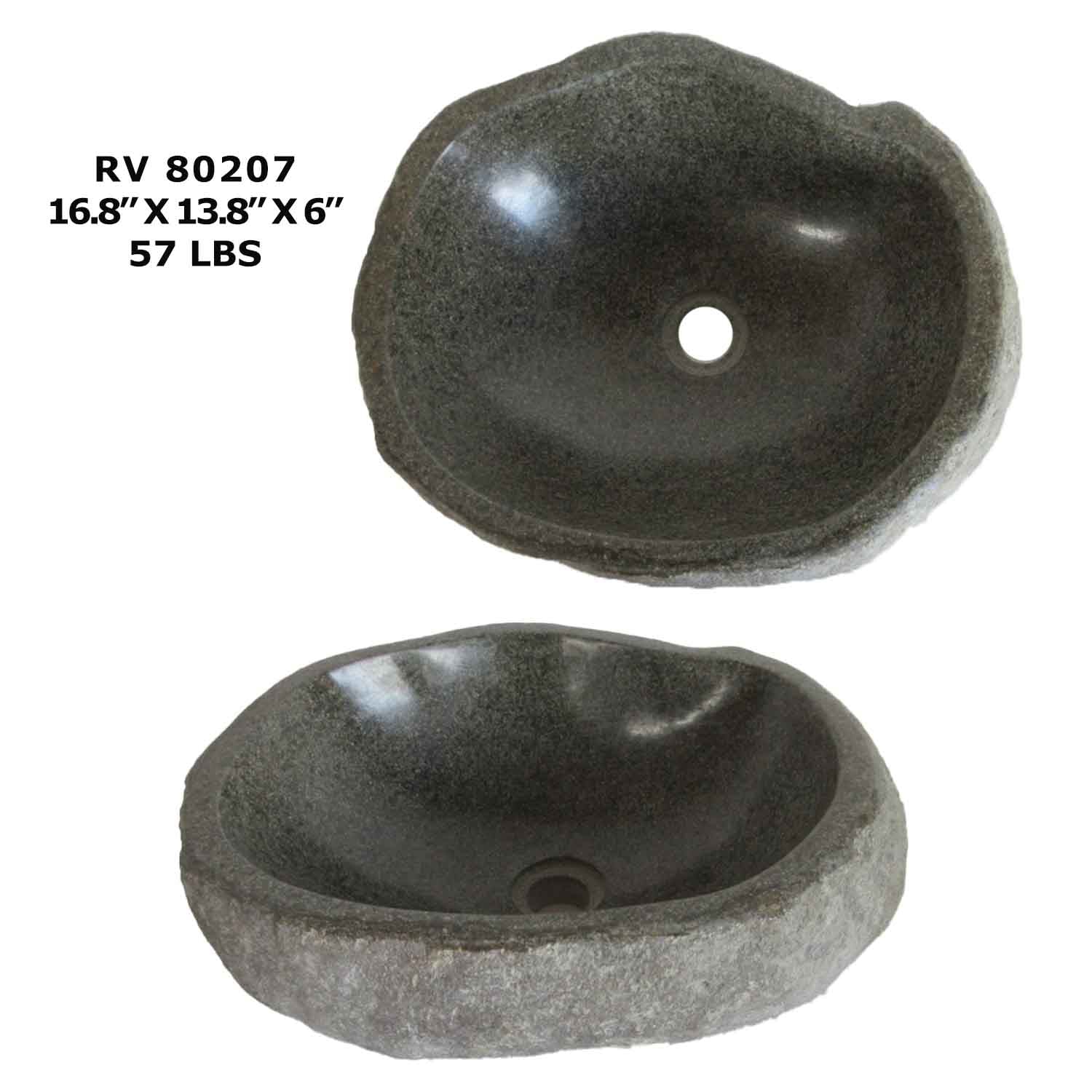 RV80207-Modern Vessel Sink - River Stone Wash Basin Sink