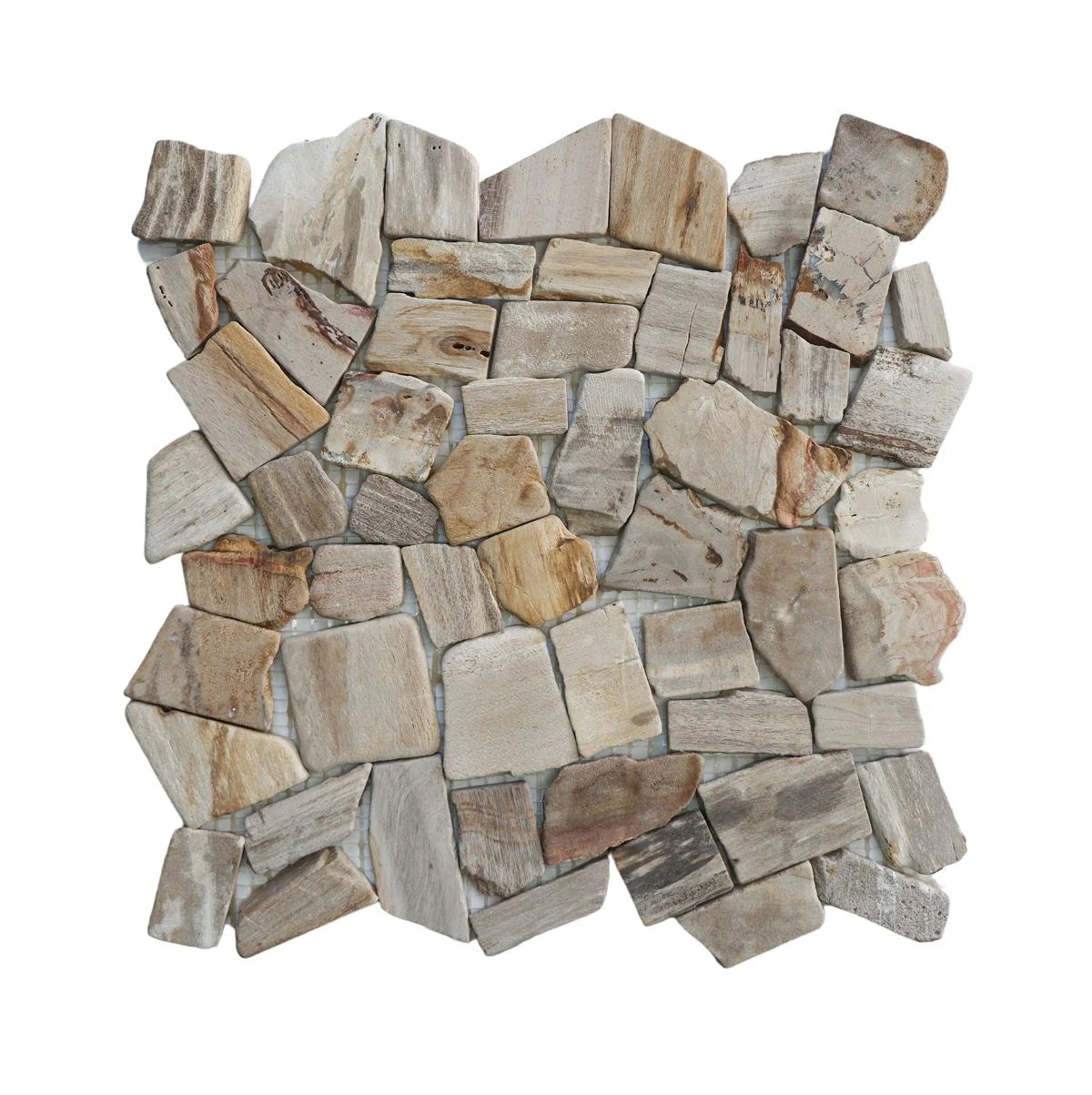 mosaic petrifiedwood tile sample without grout